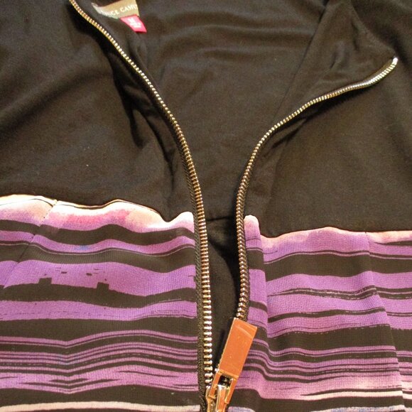 Vince Camuto Woman Medium Black Purple Sleeveless Outdoors Vacation Travel Dress - Picture 3 of 7